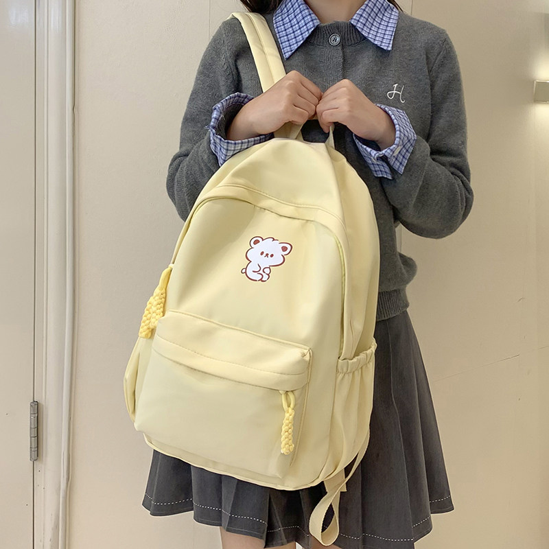 书包女中学生小清新可爱少女心大容量初中生双肩包三至六年级背包