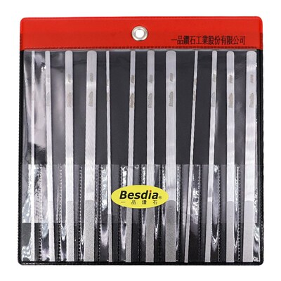Besdia台湾一品钻石CF-400平斜锉刀金刚石合金锉模具金属打磨工具