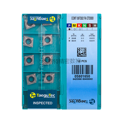 韩国特固克 Taegutec数控刀片 CCMT09T302-FA CT3000 加工钢件