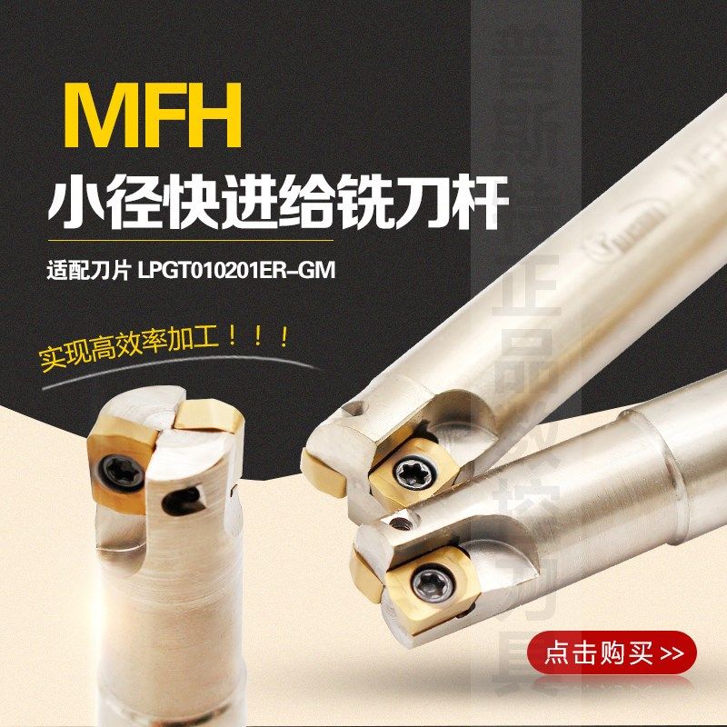 悍狮霸快进给MFH小径快进给数控铣刀杆LPGT010201ER-GM刀片
