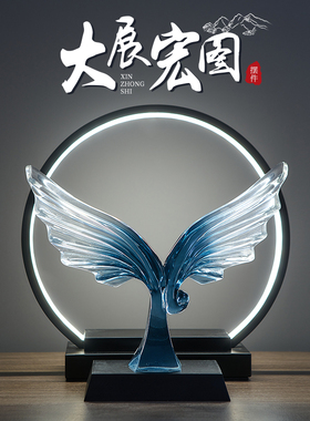 轻奢大展客厅酒柜装饰u品摆件简约玄关电视柜办公室工艺品