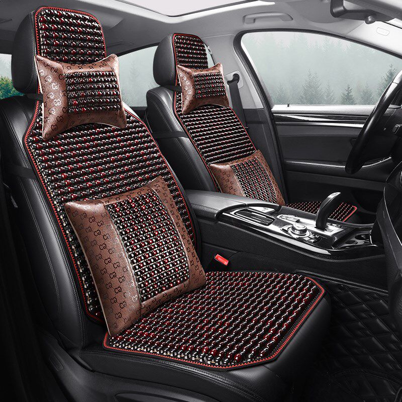 夏季木珠汽车坐j垫凉垫竹垫单片通风轿车夏天主驾驶用货车座垫凉