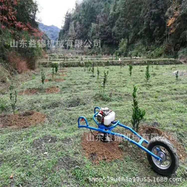 通气孔冰钓钻孔机 电力杆打桩机 手提式小X型植树钻洞机