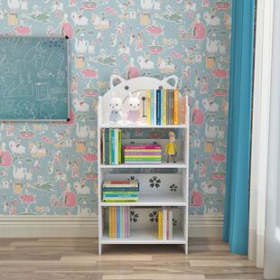 简易迷你儿童小书架落地经济型书柜学生客厅O卧室置物架格架省空