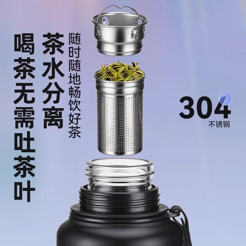 泡茶杯茶水d分离杯子大容量水杯2025新款智能显温耐摔高硼硅玻璃
