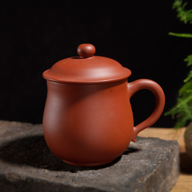 荣昌陶男士d紫砂杯茶杯全手工带盖绞泥办公杯定制泡茶杯茶具主人