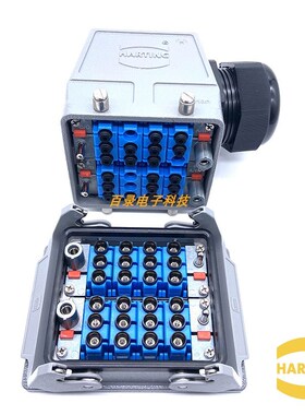 HARTING重载连接器 24路6mm气管气路组合 双排唯恩气插