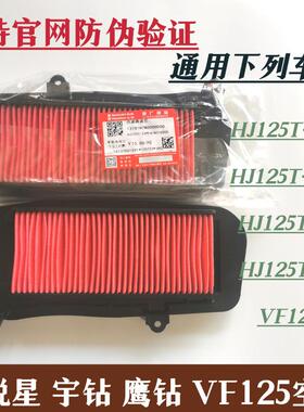 适用豪爵新悦星鹰钻宇钻E空气滤芯HJ125T-23-25A-10HKVF125空滤器