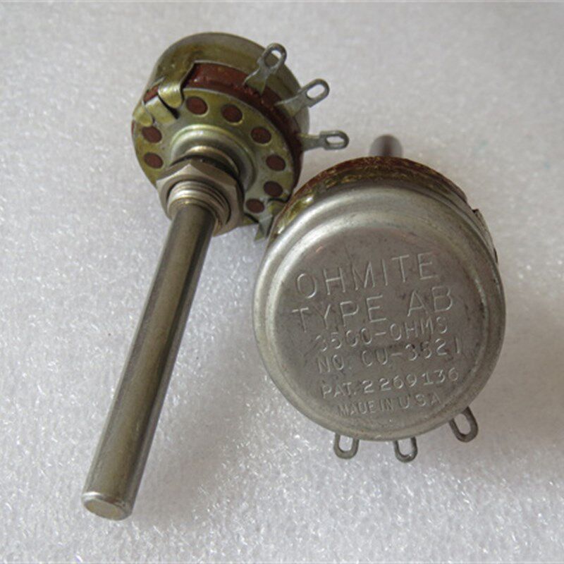 进口原装美国OHMITE古董AB 3500欧胆机电位器柄长51MM圆柄