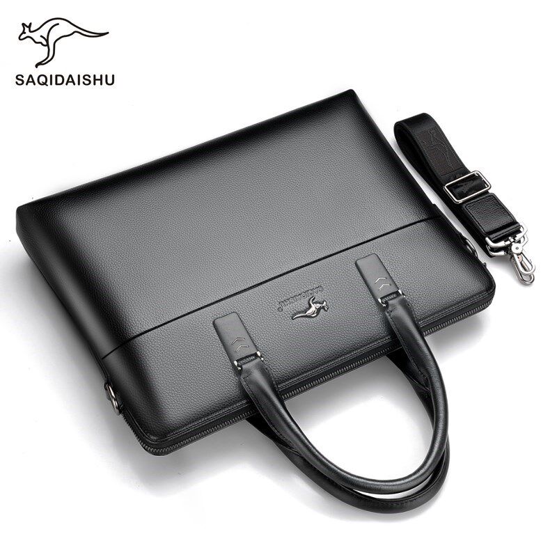 2024新款手提包男款手拿休闲公文包男商务包横款单肩包软皮包男包