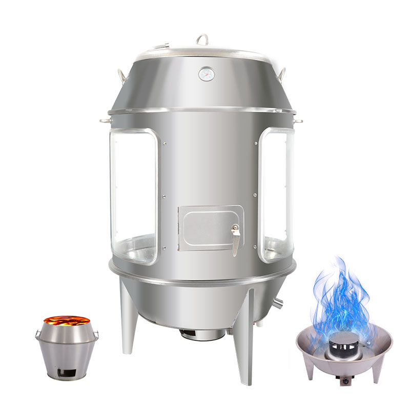 透明玻璃烤鸭展示炉商用加厚叉烧烤E肉炉明火烧鹅炉烧鸡炉脆皮烤