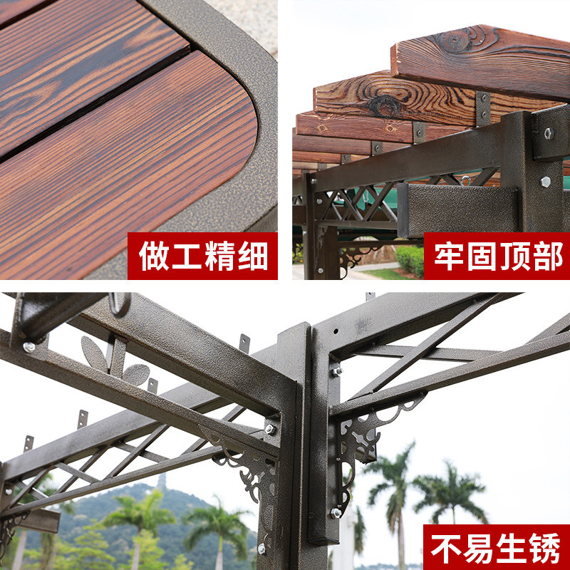 莫家葡萄架户外凉亭秋千院子遮雨棚架子实木花架廊X架庭院爬藤架