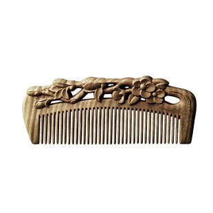 谭木雕花匠人木梳子绿檀木防脱发长发女士2N023年新款礼物刻字