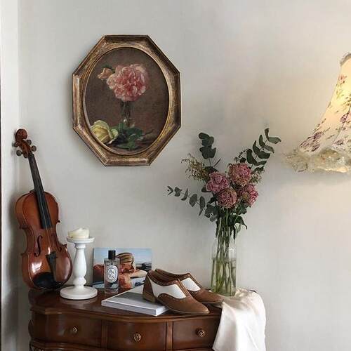 欧式小众艺术卧装饰DY782318画餐美复式客厅厅法式挂画古室轻奢背