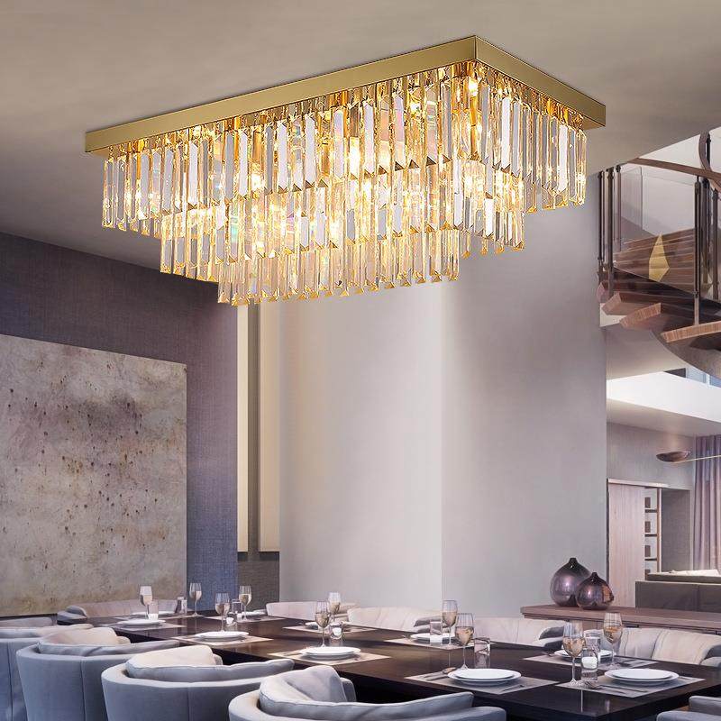 长程方形水晶餐灯轻奢厅客厅灯后现代简约店酒工玄关过道吸顶9937,家装灯饰光源,客厅吸顶灯,淘宝优惠券,粉丝福利购,淘宝优惠卷