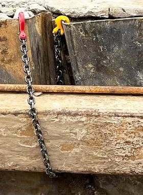 森桩捆绑链条ACS吊钩钢板桩工程抓固定稳固勾子拉铁双钩链钢链钩