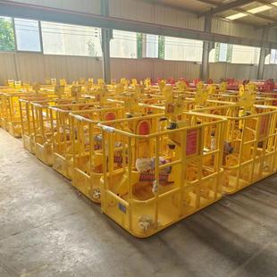 鲁鸿15米吊框地建筑工用带手刹.自动调平吊笼DVG2T吊车吊5篮