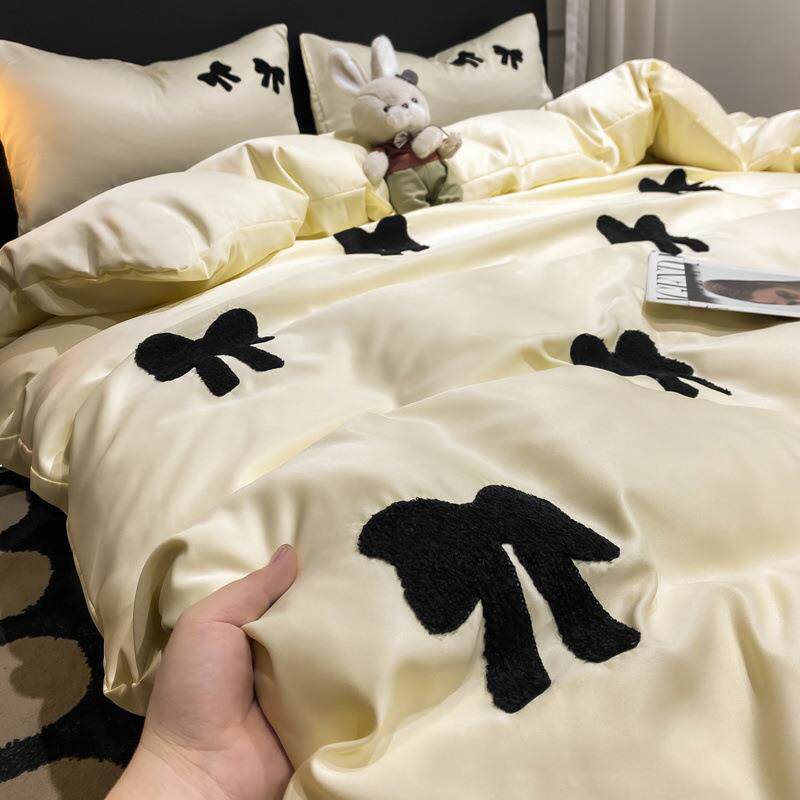 夏绣季双面冰毛巾四件套水洗真夏天凉感丝宿丝舍丝滑裸厂家直供睡