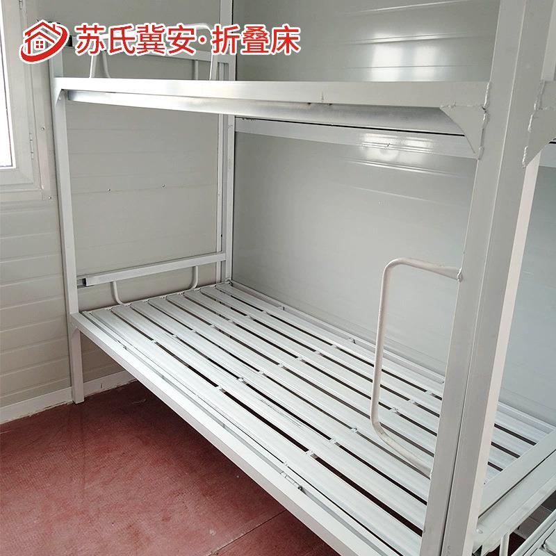 工铺厂层床上下床学生员宿舍铁架床学生双上折叠床下加厚高低工床