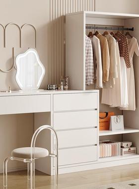 新款柜实木挂衣架一体抽屉柜卧置客厅物柜靠墙JEC床尾柜五斗室柜