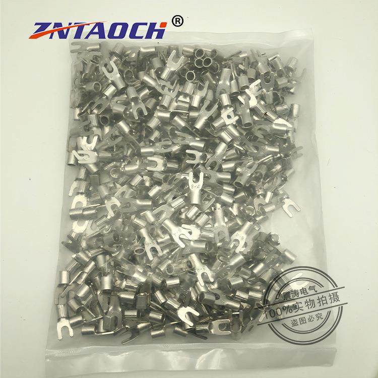 SN8-4B冷叉形紫铜压焊口表面镀锡鼻SNB8-4（10-4接线端子Y型U型线