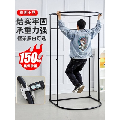 商场临时移动试衣间服装店落地便携式可折叠简易更衣室展示架门帘