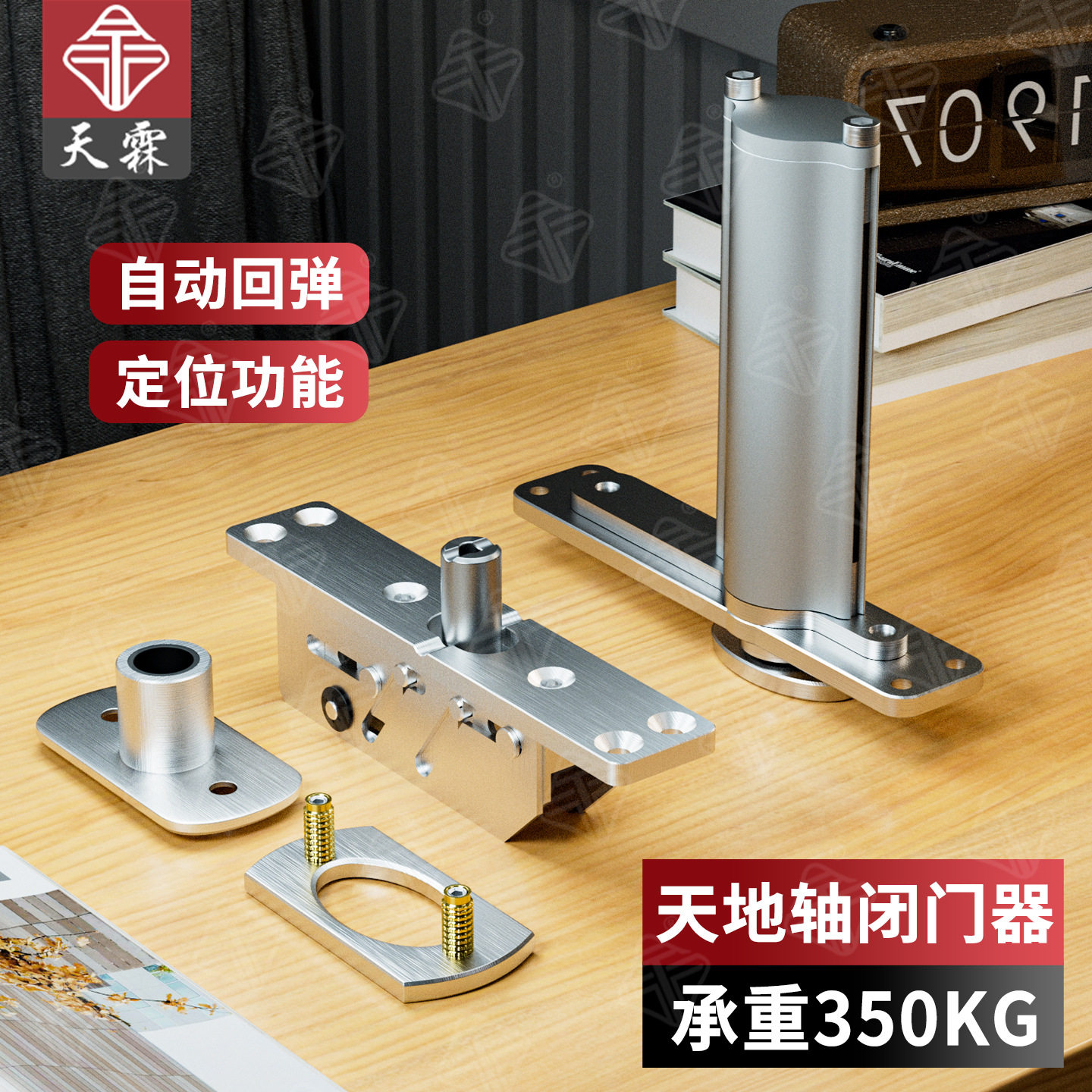 重型天地轴自动回弹闭门器