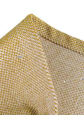 简间约芥黄色亚麻搭混高纺流苏毯端民宿度假酒店样板QZU房搭巾床