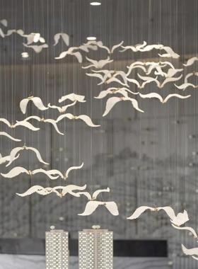 楼部沙盘吊灯创tb-61203意装饰橱窗过道艺术置灯海鸥售飞小鸟翅装