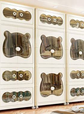 大容量落地衣柜通帽间卡衣防尘收儿纳童衣VBZ橱卧室简易衣柜简易