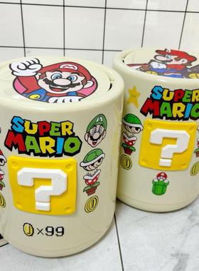 奶油风马里垃圾桶大容量个性可爱奥意家用儿童卧创室高颜值生4TYE