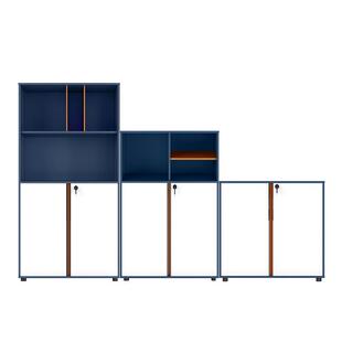 办公室落地合文件柜背景柜资组料储矮柜锁阻隔柜边带柜花海豚501