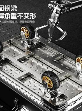 钢板小推车小拉货手推WCWC2055车搬运用车家平板车折便携拖车叠拉