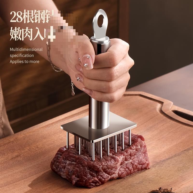 扣肉松肉针扎牛插304不锈钢锤敲肉锤包邮锤松排肉肉德无品牌/国包