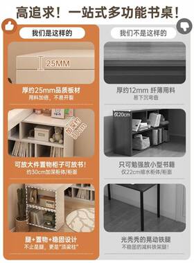 用转角书桌书架家学习桌卧室梳妆台柜一子体DNZ02920书I型书桌拐