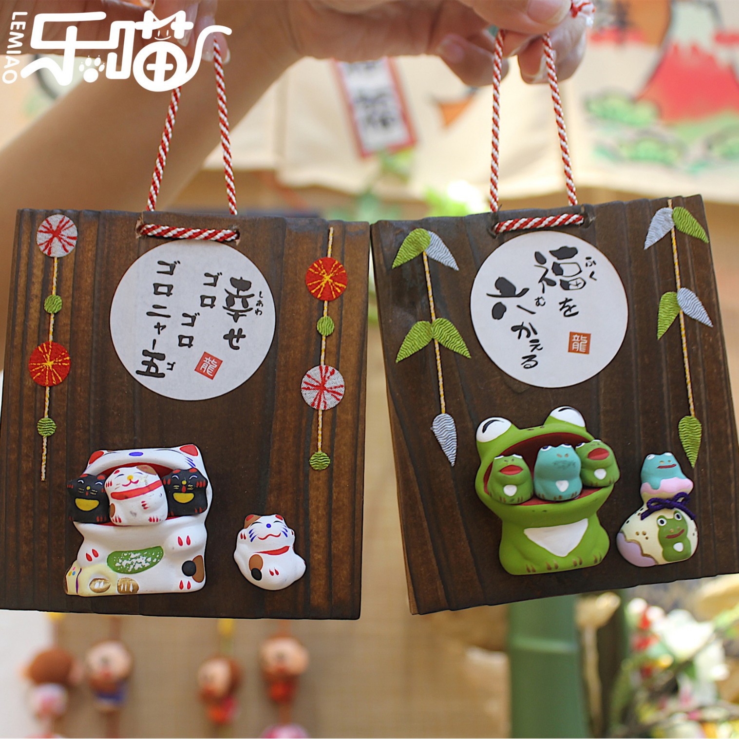 乐喵进口龙虎作招福玄光挂件