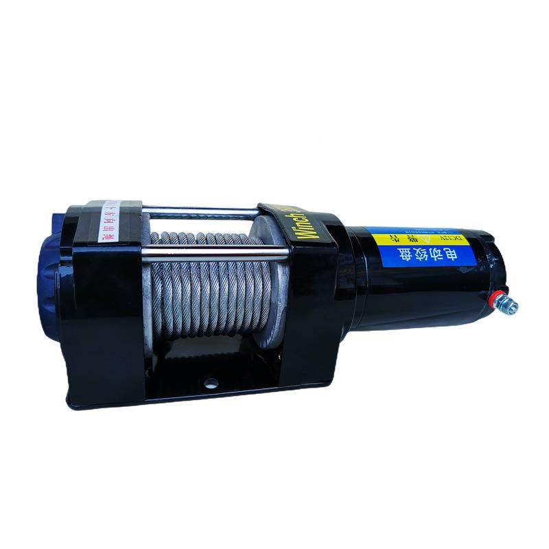 300LB电动绞盘水防车载越野车型拖车自5救汽682车绞盘小小吊机