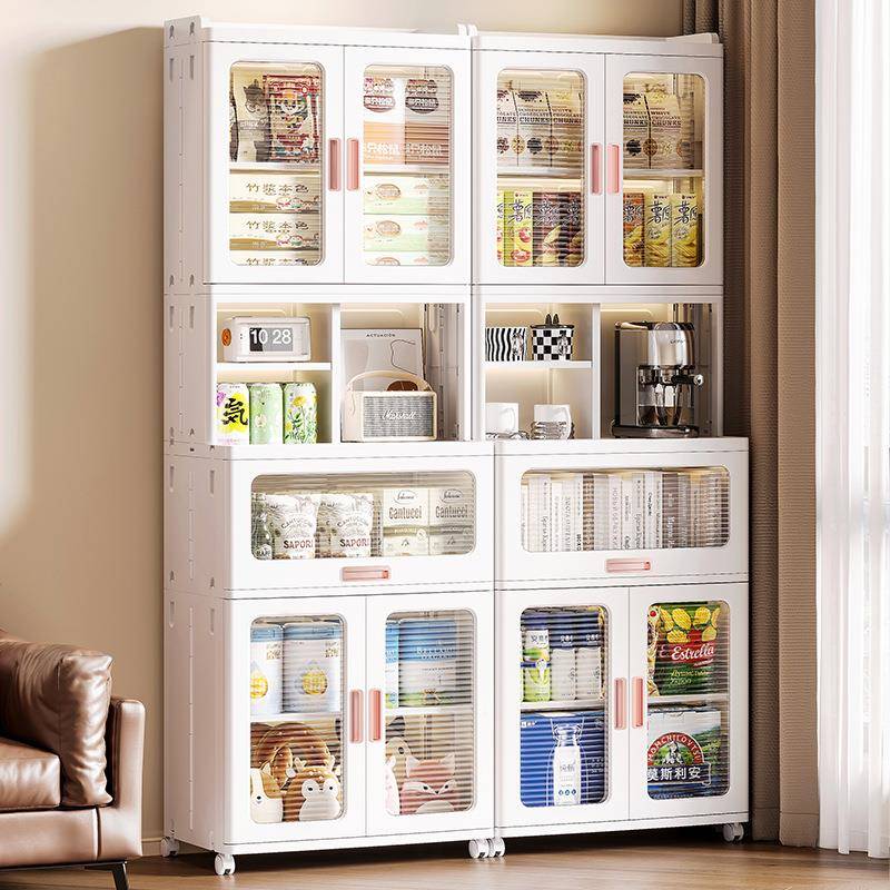 折叠收纳柜双开门安佳宥F885地装家用卧衣服玩免具置物柜室落多层