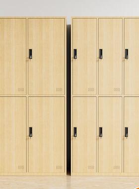 员工更衣柜宿F997HSSS舍健衣储柜物钢制木纹浴室铁皮柜身房存包柜