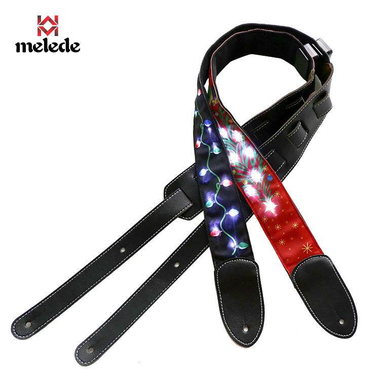 马逊爆L款款ED灯光亚闪BGU光吉他背带厂家新直销