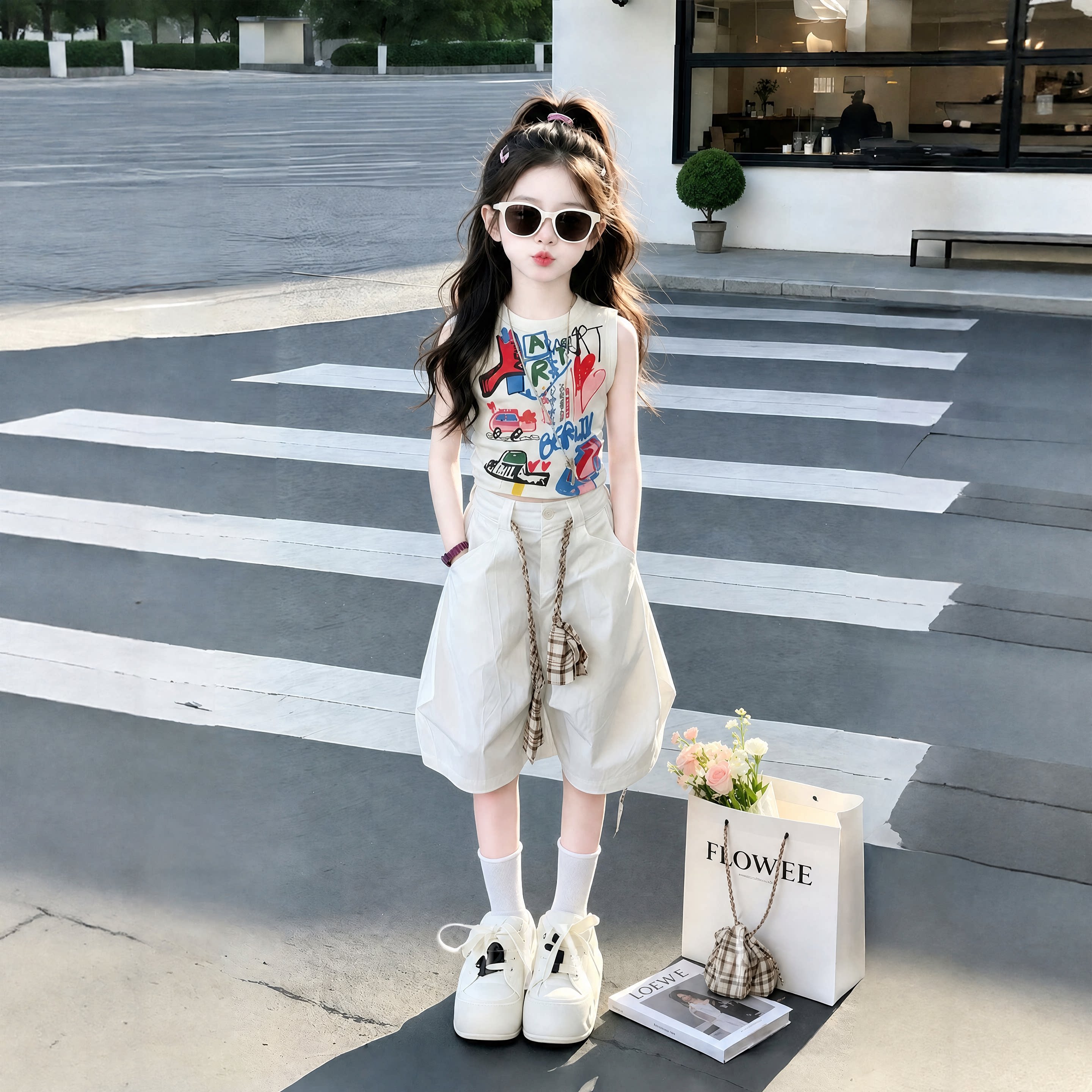 女童轻奢小众高端套装中大图片
