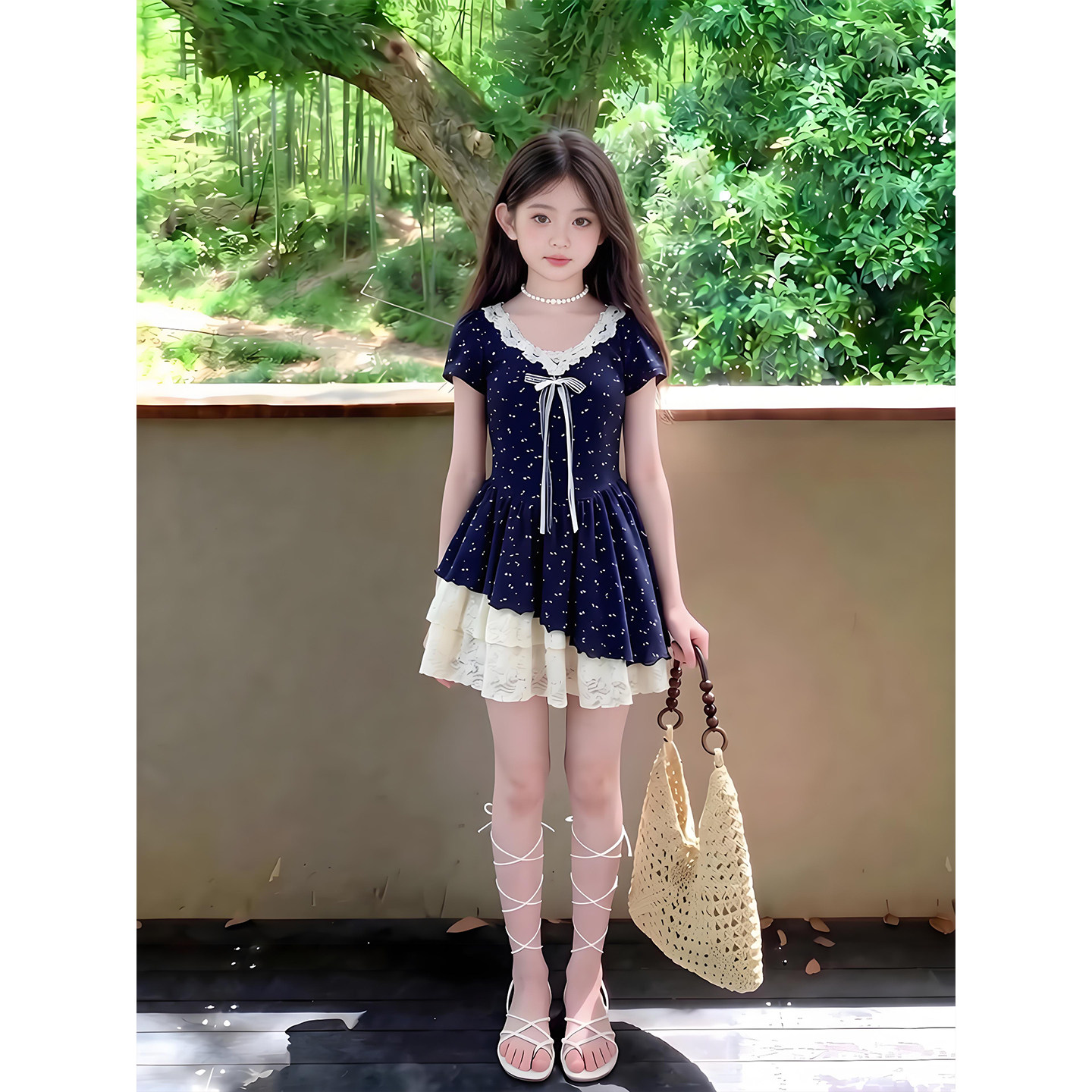 女童夏季高级感裙子大轻奢图片