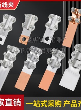 铜ST设备线夹变压器钎焊铜铝复合过渡电缆线夹SLG-12348梅花夹JTL