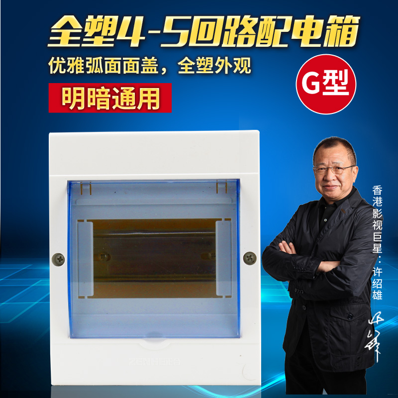 家用强电配电箱盒空开暗装防水塑料路4位回路低压家庭空气开关pvc