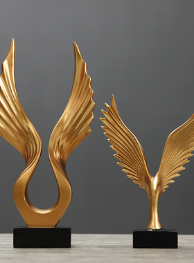 轻奢电视柜摆件办公室装饰简约大E鹏展翅摆设家居饰品酒柜礼物