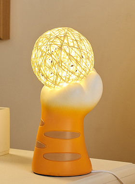 可爱猫爪藤球小夜灯卧室牀头装饰品桌面摆件治癒S创意女生生日礼