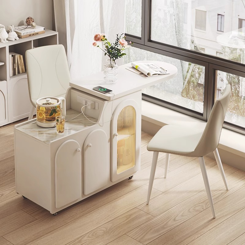 奶油风茶桌e小茶台客厅沙发边柜茶水车家用轻奢可移动边几小茶桌