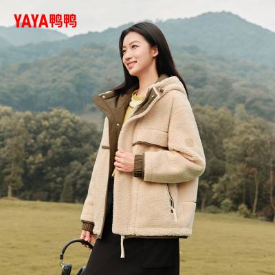 YAYA鸭鸭2025年新品抓绒衣羽绒服