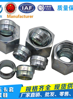 液压卡套螺母德国进口JS双刃卡套 不锈钢 碳钢NL NS RLRS