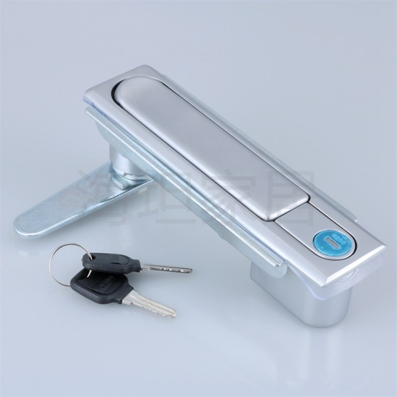 海坦 大号平面锁 MS480-1-1电柜箱锁 配电柜锁大方锁 158mm平面锁